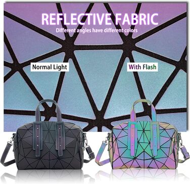 Геометричний гаманець жіночий світловідбиваючий, сумка через плече голографічна Geometrisches Portemonnaie (Cb-02)