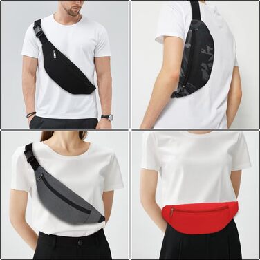 Сумка на пояс для чоловіків та жінок, бананка спортивна, червона, для подорожей, прогулянок з собакою та активного відпочинку