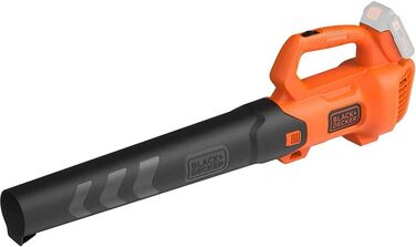 Акумуляторний повітродув Black+Decker 18В, 145 км/год, 577 м³/год, з вбудованим скребком для листя, для терас, доріжок, під'їздів, без акумулятора і зарядного пристрою BCBL200B