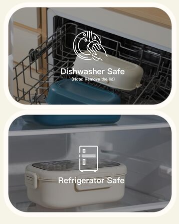 Ланчбокс Lille Home з нержавіючої сталі з 2 відділеннями, 850 мл, витокозахисний, з сумкою та столовим прибором, BPA-free (Бежевий)