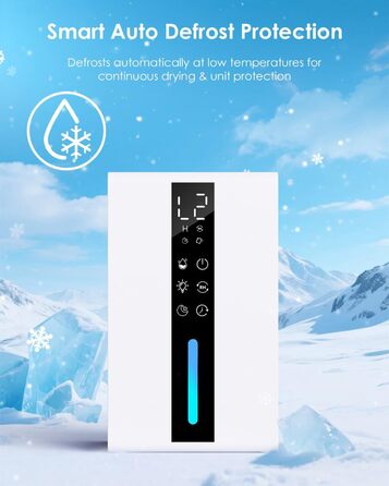 Електричний осушувач повітря 1,8L, 2 режими, таймер, LED, для ванної, спальні, гуртожитку 1800 мл