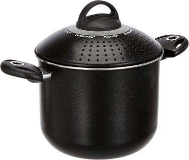 Каструля Pensofal Biostone Pastasì 5 л, 20 см, чорна, антипригарна