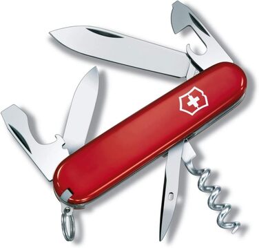 Швейцарський мультитул Victorinox Spartan, мультитул з 12 функціями, червоний