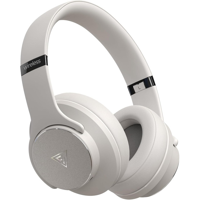 DOQAUS Бездротові навушники Over-Ear Bluetooth 5.3 з мікрофоном, 90 годин роботи, HiFi стерео звук, глибокі баси, сірий