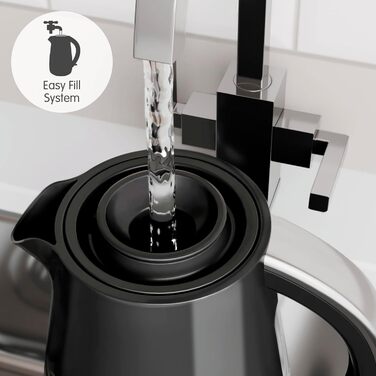 Електричний чайник Morphy Richards Hive, 1.5 л, чорний, з фільтром від накипу, 3 kW
