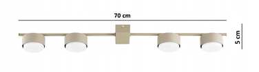 Підвісна лампа Elko-Lighting, колір екру, 4 точки світла GX53, металева