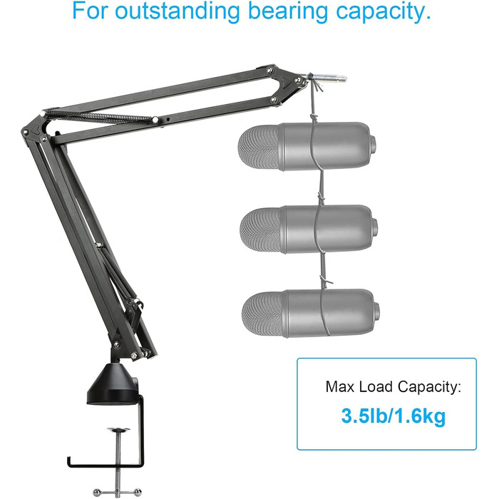 Шарнірний мікрофонний тримач YOUSHARES для Shure SM7B з поп-фільтром (01 Stand Set)