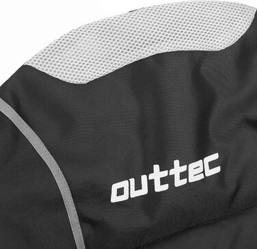 Крісло для кемпінгу Outtec, складане, до 130 кг, з високою спинкою, з підстаканником та сумкою для перенесення. Ідеальне для риболовлі та відпочинку на природі.