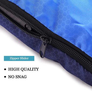 Сплячий мішок для дорослих та дітей – легкий, водонепроникний, зручний для весни, літа, осені – піші прогулянки, подорожі, кемпінг (королівський синій)