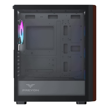 Корпус Preyon Nest Timber Midi Tower, чорний