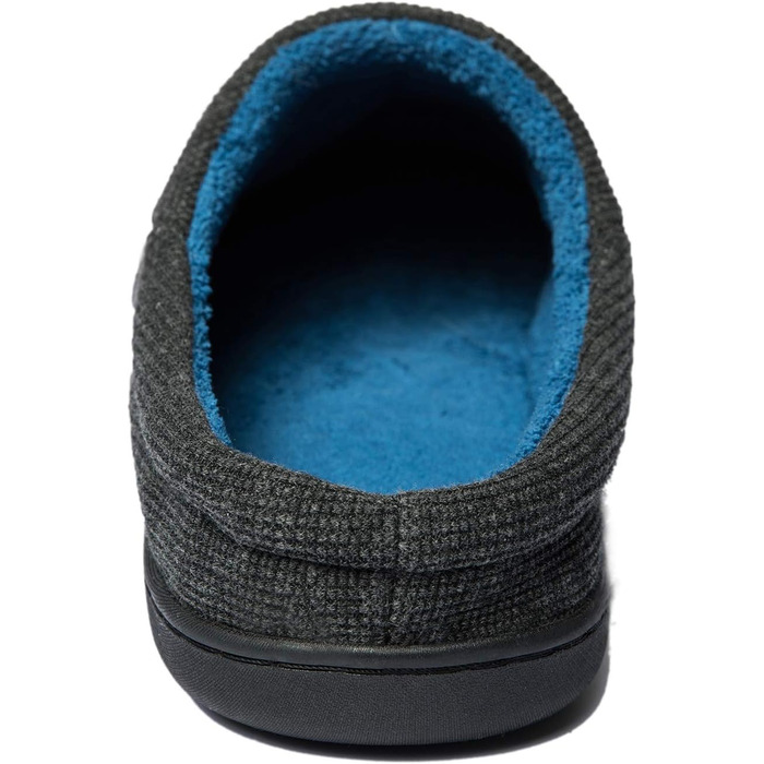 Тапочки халатні NewDenBer для дому, чоловічі/жіночі, з піною пам'яті, теплі, зручні, зимові, з антиковзкою гумовою підошвою, 37/38 EU, темно-сірий та синій