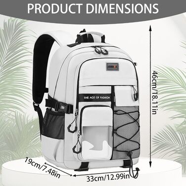 Шкільний рюкзак для підлітків та дорослих, великий, водонепроникний, міцний, для середньої школи та гімназії
