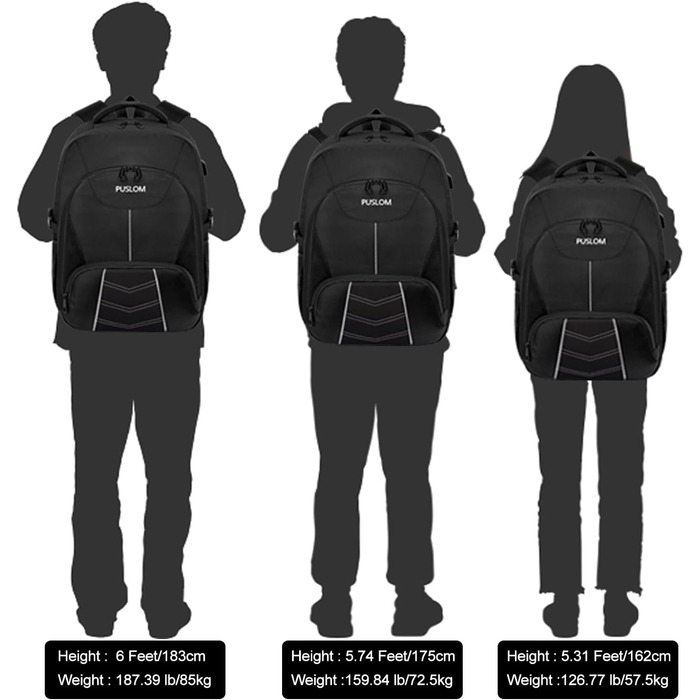 Чоловічий рюкзак 55L, водовідштовхуючий, з відділенням для ноутбука 18.4