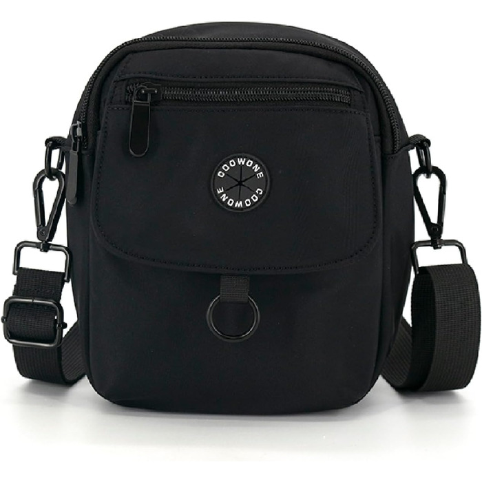 Водонепроникна сумка для ласощів для собак COOWONE, велика місткість, для прогулянок, компактна та легка, з дозатором пакетів для екскрементів, сумка через плече для дресирування собак, чорна