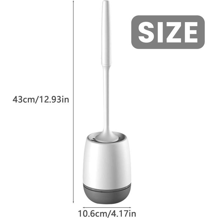 Силіконова щітка для унітазу Klobürste з підставкою, комплект для глибокого очищення, для ванної кімнати