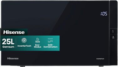 Мікрохвильова піч Hisense H20MOBS4HI 25 л з InverterTech, керамічним покриттям та цифровим керуванням