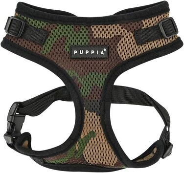 Шлейка для собак Puppia Ritefit - регульована, м'яка, камуфляж, S