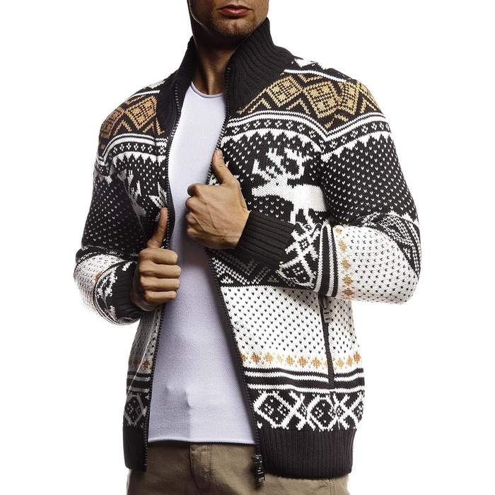 Чоловіча зимова куртка Leif Nelon з коміром-норкою, тепла фрітайм куртка, модель LN20759 (M, Чорний)