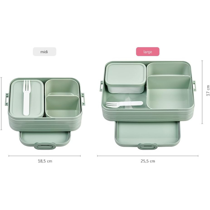 Mepal Bento Lunchbox Take A Break Large - Ланчбокс для обіду та перекусів 1500 мл, блакитний