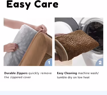WESTERN HOME Dog Bed, Dog Basket, Large Dogs, Orthopedic Dog Bed, Dog Sofa, Waterproof, 106x76x10cm, Dog Beds with Washable Cover, Dog Basket for Large Dogs, (L 106 x W 76 x H 19 cm, Brown)