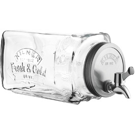 Диспенсер для напоїв Kilner зі скла, 3 л, із краном для води, соку, пива
