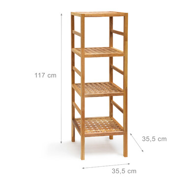 Relaxdays Walnut Bathroom Shelf, various sizes