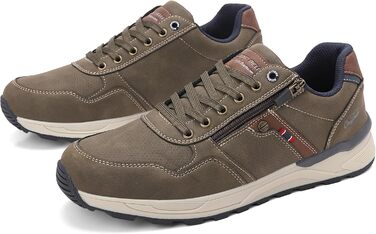 ARRIGO BELLO Кросівки для чоловіків: зручні, легкі, з блискавкою, для активного відпочинку та повсякденного носіння, підошва з неслизьким покриттям, розміри 41-46 (зелені, 44 EU)