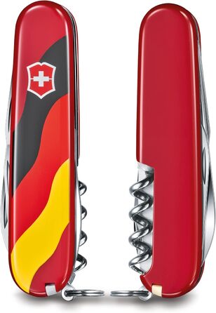 Швейцарський ніж Victorinox Spartan (12 функцій, велика клинка, відкривачка для пляшок) 91 мм, червоний