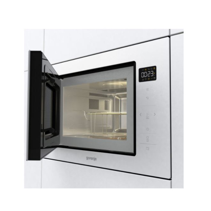 Мікрохвильова піч Gorenje BM251SG2BG, чорне скло, 900 Вт, 25 л, гриль 1000 Вт
