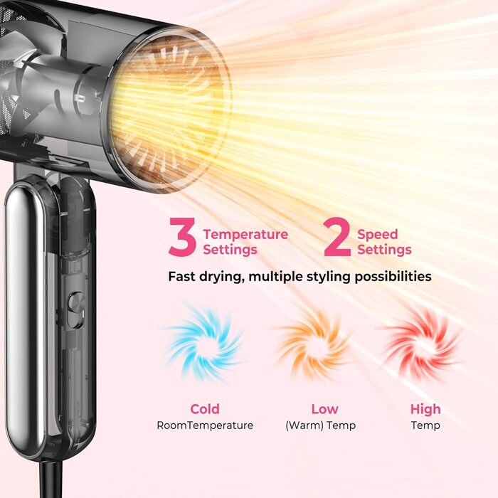 Набір для укладки волосся 6 в 1 Atopskins: фен-щітка, плойка, іонізація, 1000W (сірий)