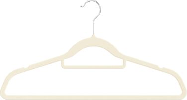 В'язки для одягу OGIVO - набір з 20 шт. - антиковзаючі вішалки для гардеробу - для краваток, з обертовим гачком 360° - з вирізами для плечей (Бежевий)
