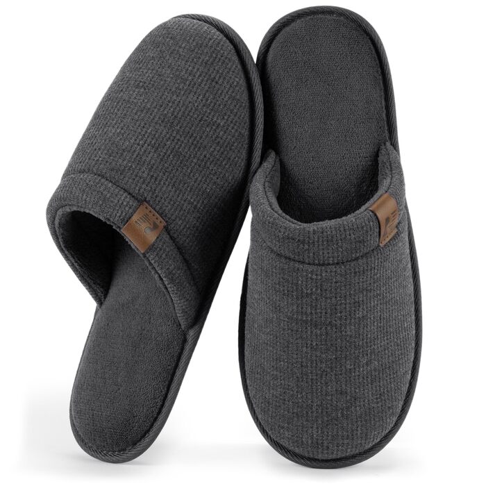 Чоловічі тапочки RockDove LiteStep з вафельної в'язки для дому, сірі (46/47 EU)