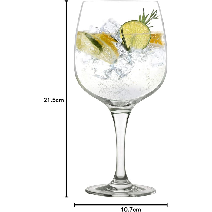 Stölzle Lausitz Gin Tonic Glasses Set 755ml | 6-Piece Cocktail Glasses Made of Lead-Free Crystal Glass | Large Balloon Glasses, 6 Pieces, Shatterproof | Highball Glasses, High Quality & Dishwasher Safe