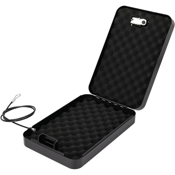 Сейф з кодовим замком HMF 316-02 | Переносний сейф, захисний бокс | 29 x 19 x 6,5 см, чорний