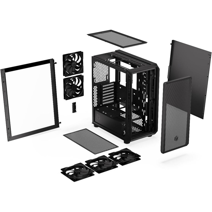 Корпус для ПК ENDORFY Arx 500 ARGB зі скляною бічною панеллю та 5 вентиляторами 140мм