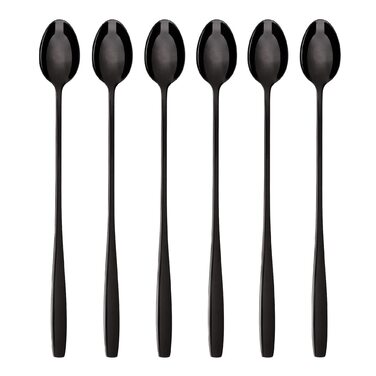 Набір ложок для лате макіато GRÄWE Königstein (Чорний), нержавіюча сталь, 6 шт.