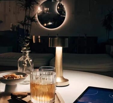 Світлодіодна настільна лампа бездротова з акумулятором, димується, нічна лампа, лампа на стіл для вітальні, спальні, 3 кольори світла, срібляста