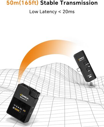 COMICA BoomX-DUC2: Бездротовий мікрофон для смартфона та ноутбука (USB-C) - ідеальний для влогів, подкастів та стрімінгу