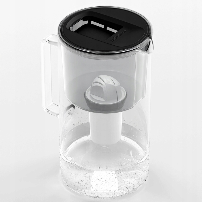 Скляний фільтр-кувшин Wessper D2 BOROSILICATE 3л, чорний + 5 фільтрів