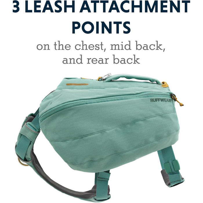 Рюкзак для собак Ruffwear Hunderucksack River Rock Green середнього розміру