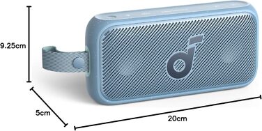Soundcore Motion 300: Бездроковий Bluetooth-динамік з BassUp, SmartTune, 30W, 13h, IPX7, для дому, саду, кемпінгу та подорожей (блакитний)
