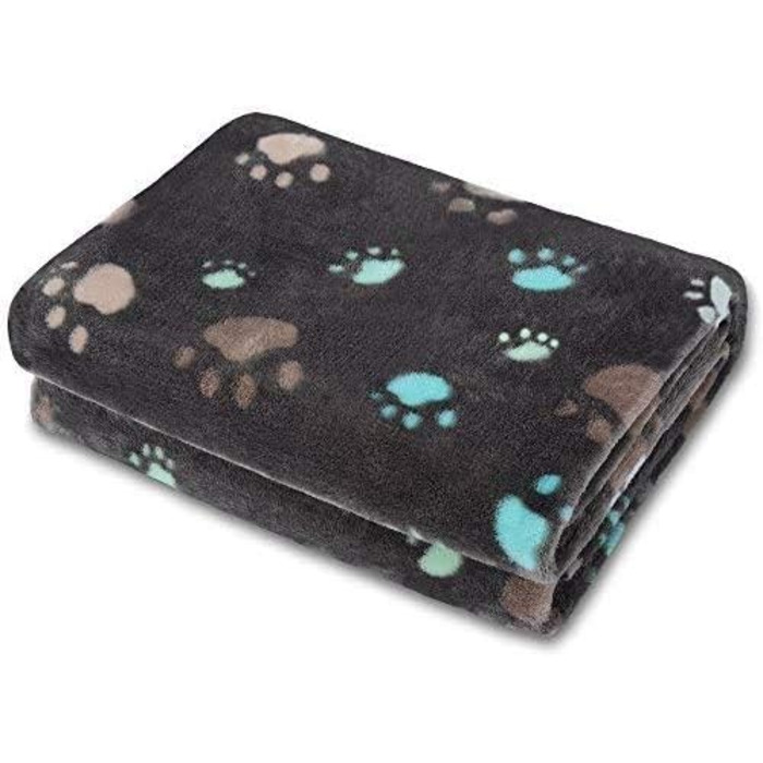 Плед для домашніх тварин Allisandro® Super Softe: теплий та м'який, 200x150 см, сірий. Плед для собак та котів, фліс