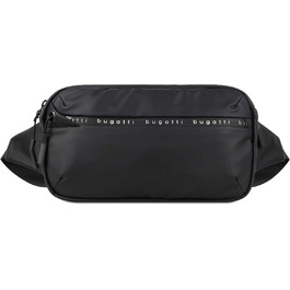 Чоловіча поясна сумка Bugatti Blanc - для подорожей, повсякденного використання та спорту (Чорна)