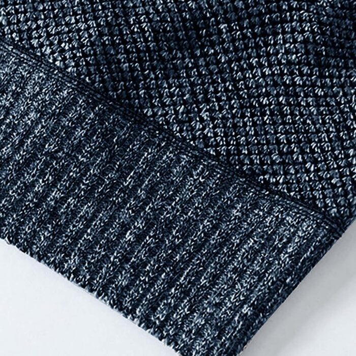 Кардиган чоловічий з кишенями, чоловіча в'язана куртка на блискавці, світшот без капюшона, пуловер-куртка однотонний флісовий кардиган, чоловічий пуловер, осінній кардиган для брюк (M, Синій)