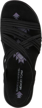 Скечерес Reggae Slim - жіночі спортивні сандалі Slip-ins, чорні, 41 EU, еластичні