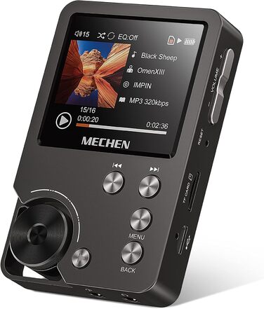 MECHEN M30 MP3 Плеєр Hi-Res з DAC, DSD FLAC, 64GB, Підтримка до 256GB (Сірий)
