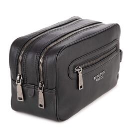 Шкіряна косметичка для подорожей Berliner Bags Premium Kulturbeutel Max, велика сумка для гігієнічних засобів з 2 відділеннями, унісекс, чорна