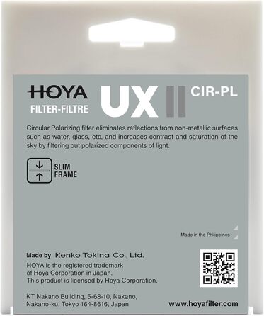 Фільтр Hoya UX II 52mm CIR-PL для об'єктивів фотоапаратів