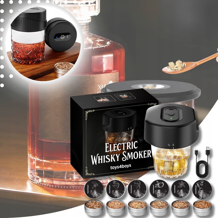 Електричний набір для копчення віскі Whisky Smoker — ідеальний подарунок для чоловіка