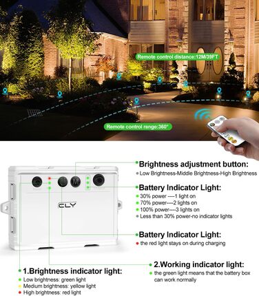 CLY Solar Lamps for Outdoors, Solar Spotlights Garden Light with Remote Control IP66 Waterproof 10 Colors 30 Dynamic Modes Timer Garden Lighting for Gardens Path Christmas Decoration 6 Pieces (Warm White/Natural/Cold White, 3 Pieces)